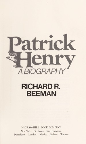 Cover for Patrick Henry