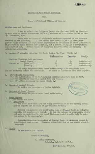 Cover for [Report 1951]