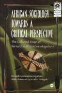 Cover for African sociology--towards a critical perspective