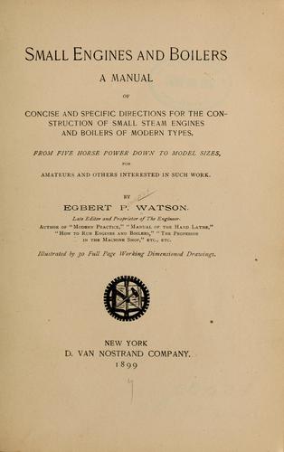 Cover for Small engines and boilers