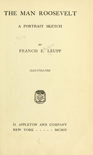 Cover for The man Roosevelt