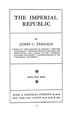 Cover for The imperial republic.