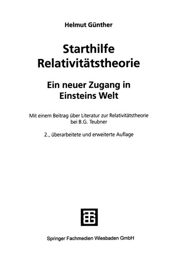 Cover for Starthilfe Relativitätstheorie