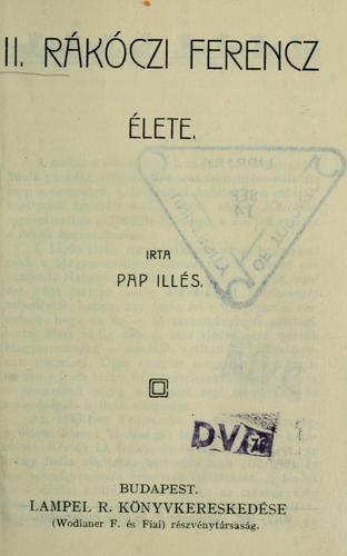 Cover for II. Rákóczi Ferencz élete
