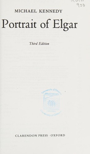 Cover for Portrait of Elgar