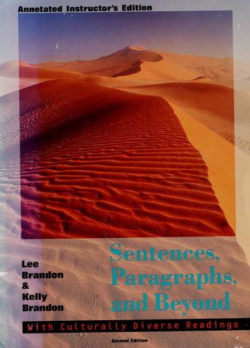 Cover for Sentences, paragraphs, and beyond