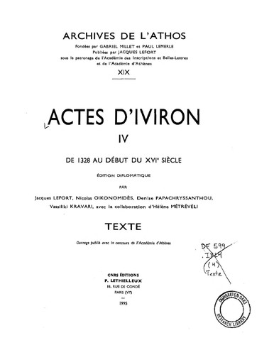 Cover for Actes d'iviron tome 4 (XIX)