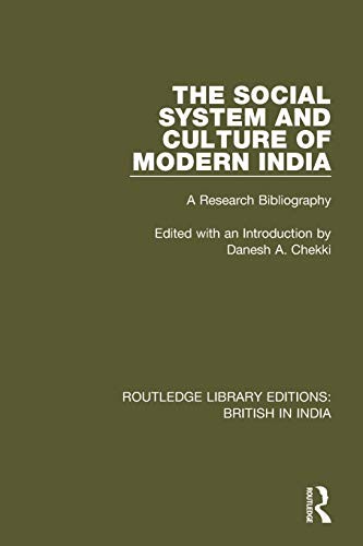 Cover for The Social System and Culture of Modern India