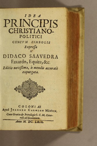 Cover for Idea principis christiano-politici centum symbolis