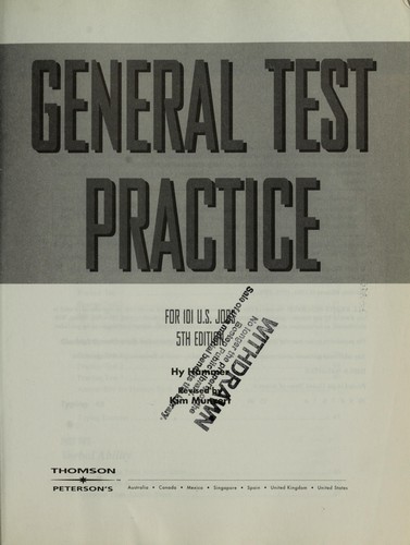 Cover for General test practice for 101 U.S. jobs