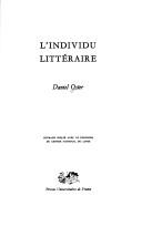 Cover for L' individu littéraire