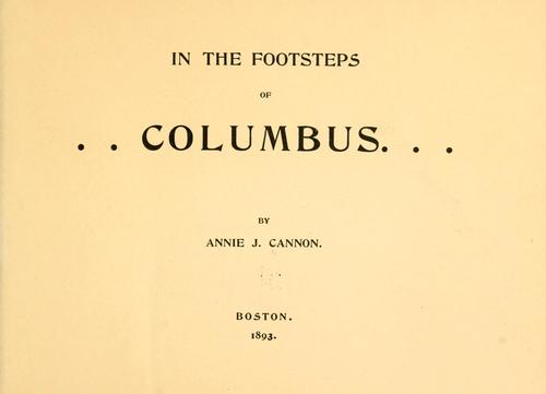 Cover for In the footsteps of Columbus.