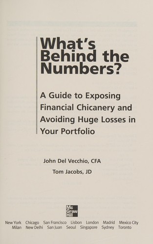 Cover for What's behind the numbers?
