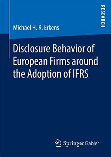 Cover for Disclosure Behavior of European Firms around the Adoption of IFRS