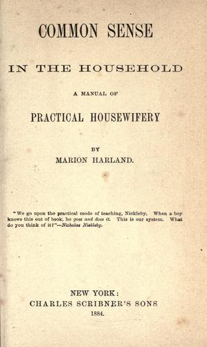 Cover for Common sense in the household