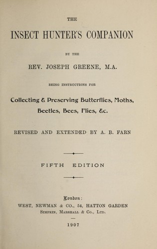 Cover for The insect hunter's companion