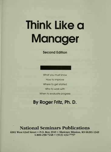 Cover for Think like a manager