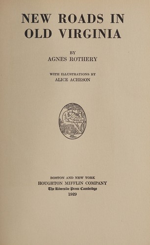 Cover for New roads in old Virginia
