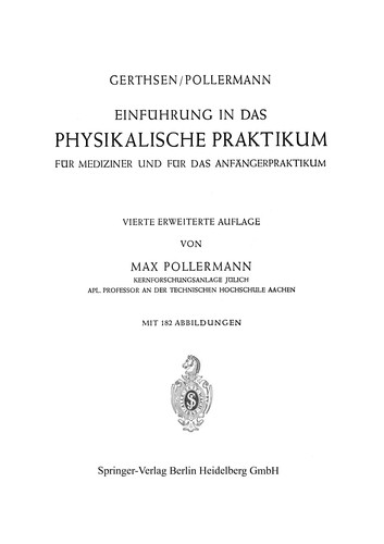 Cover for Einführung in das Physikalische Praktikum