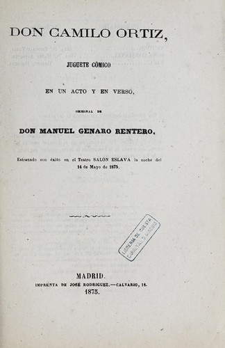 Cover for Don Camilo Ortiz