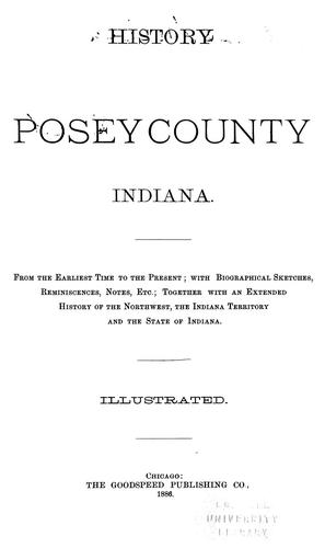 Cover for History of Posey County, Indiana