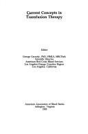 Cover for Current concepts in transfusion therapy