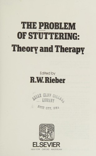 Cover for The Problem of stuttering