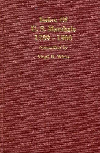 Cover for Index of U.S. marshals, 1789-1960
