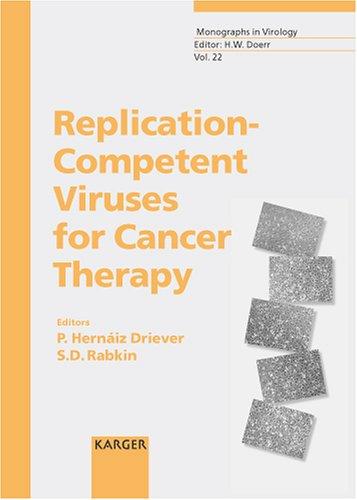 Cover for Replication-Competent Viruses for Cancer Therapy (Monographs in Virology)