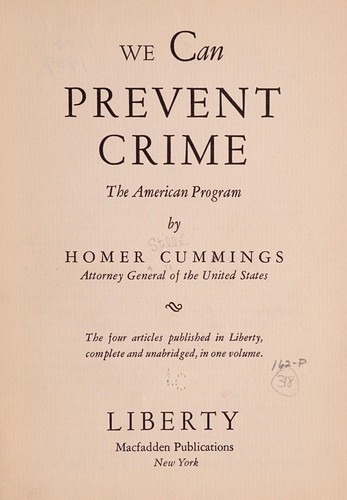 Cover for We can prevent crime
