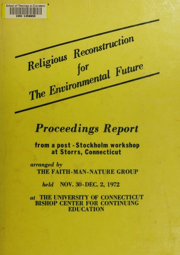 Cover for Religious reconstruction for the environmental future