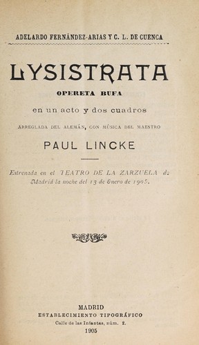 Cover for Lysistrata