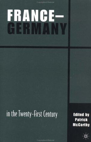 Cover for France-Germany in the Twenty-First Century