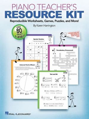 Cover for Piano Teachers Resource Kit Reproducible Worksheets Games Puzzles And More