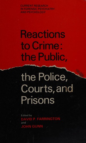 Cover for Reactions to crime