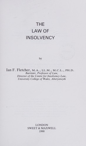 Cover for Law of Insolvency