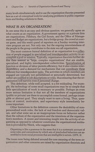Cover for Organization Theory