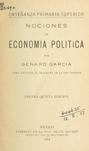 Cover for Nociones de economia politica.