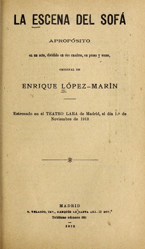 Cover for La escena del sofá