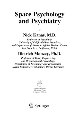 Cover for Space psychology and psychiatry