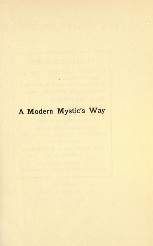Cover for A modern mystic's way