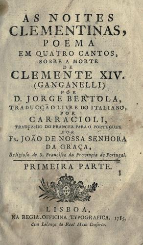 Cover for As noites Clementinas