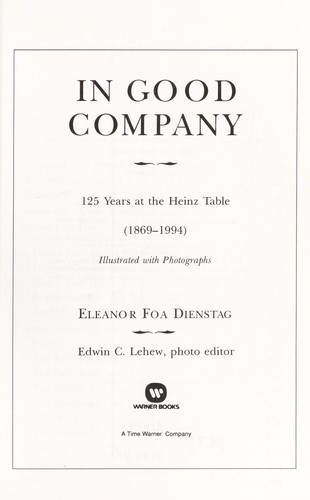 Cover for In good company
