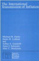 Cover for The international transmission of inflation