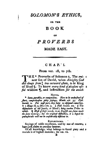 Cover for Solomon's ethics, or, The book of Proverbs made easy, by W. Dalrymple