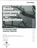 Cover for The Third IEEE Workshop on Mobile Computing Systems and Applications: December 7-8, 2000 Monterey, California 