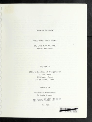 Cover for Socioeconomic impact analysis