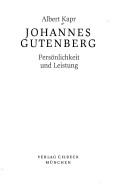 Cover for Johannes Gutenberg