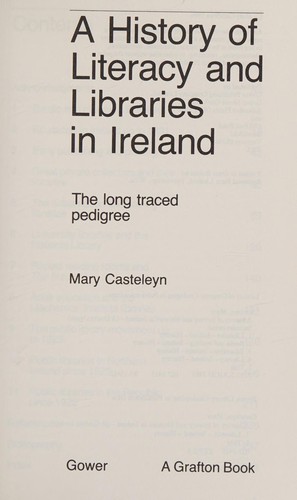 Cover for A history of literacy and libraries in Ireland