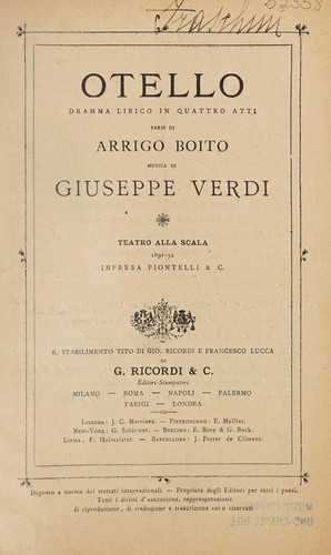 Cover for Otello